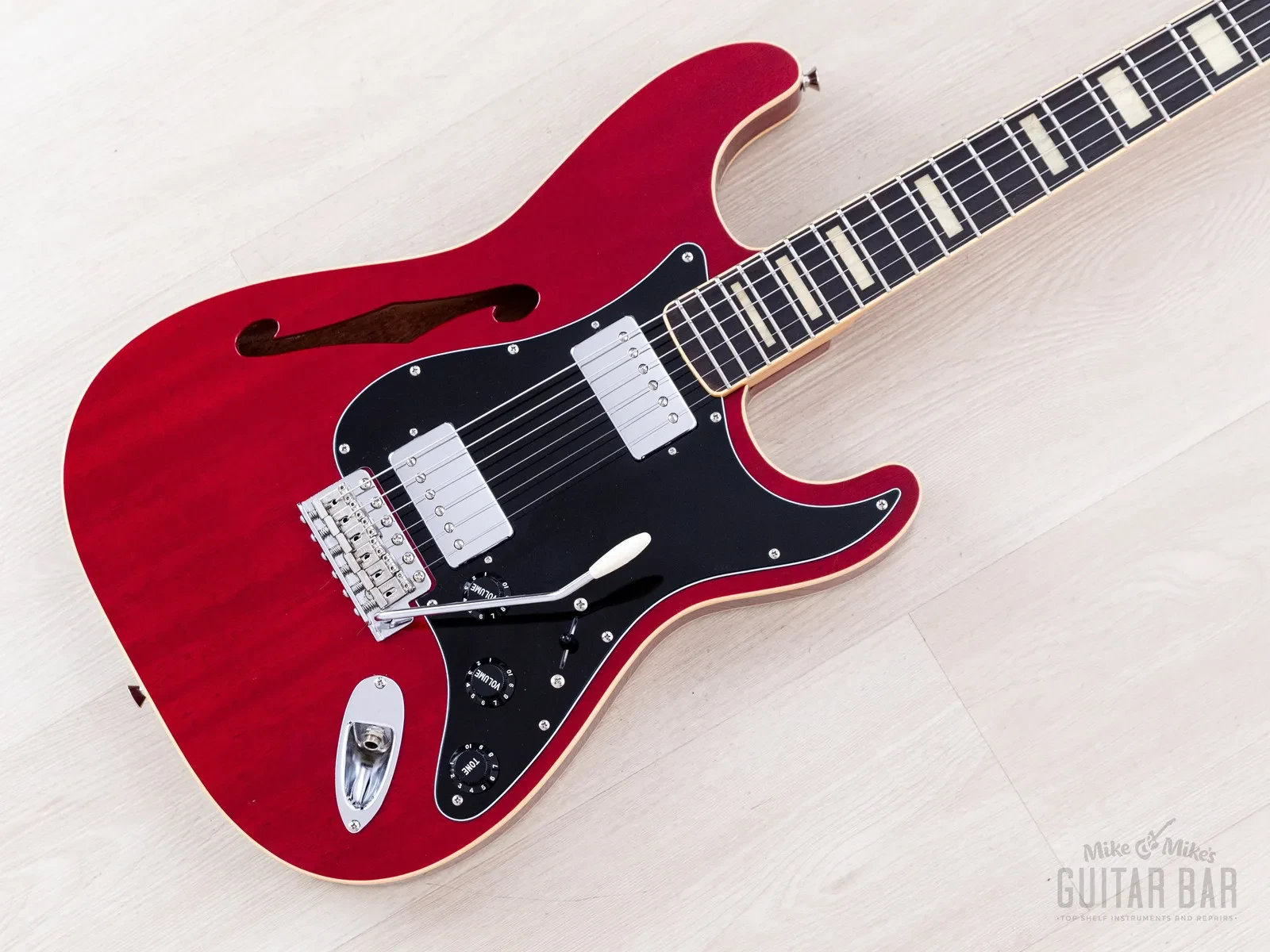 2013 Fender Stratocaster ST/HO/2H Mahogany Semi-Hollow HH w/ Case, Japan MIJ