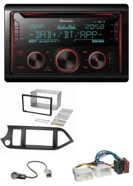 Pioneer 2DIN DAB MP3 Bluetooth USB CD Autoradio für Kia Picanto ab 11 Start-Stop