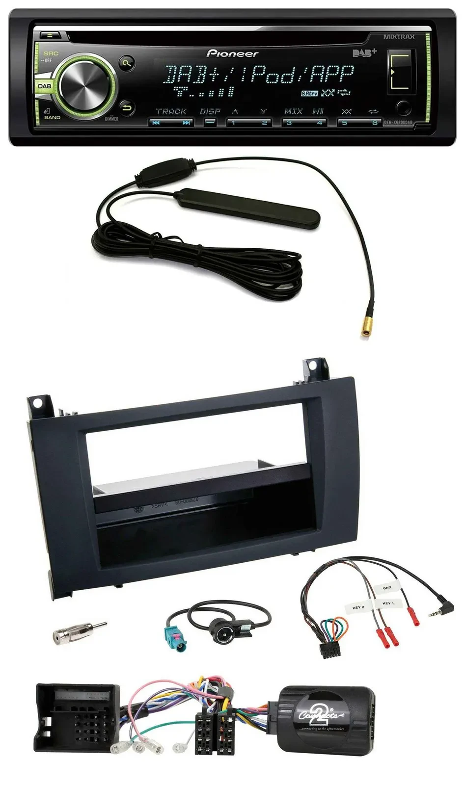 Pioneer MP3 USB CD DAB Lenkrad Autoradio für Mercedes SLK R171 2004-2011