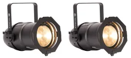 (2) American DJ Par Z300 3K Warm White COB LED Dancefloor Stage Lights w/Aria X2