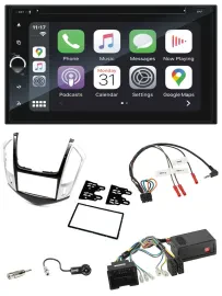 Blaupunkt DAB USB Bluetooth Lenkrad 2DIN TMC Navigation für Chevrolet Cruze 2011