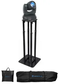 Rockville Rock Beam DC DJ Club Stage Pro Moving Head Light+Black Totem Stand