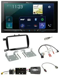 Pioneer Lenkrad Bluetooth USB 2DIN DAB Autoradio für 500 X ab 2016 Facelift Pian