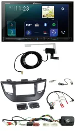 Автомагнитола Pioneer 2-DIN DAB USB Bluetooth, для Hyundai Tucson (2015–2020), черный