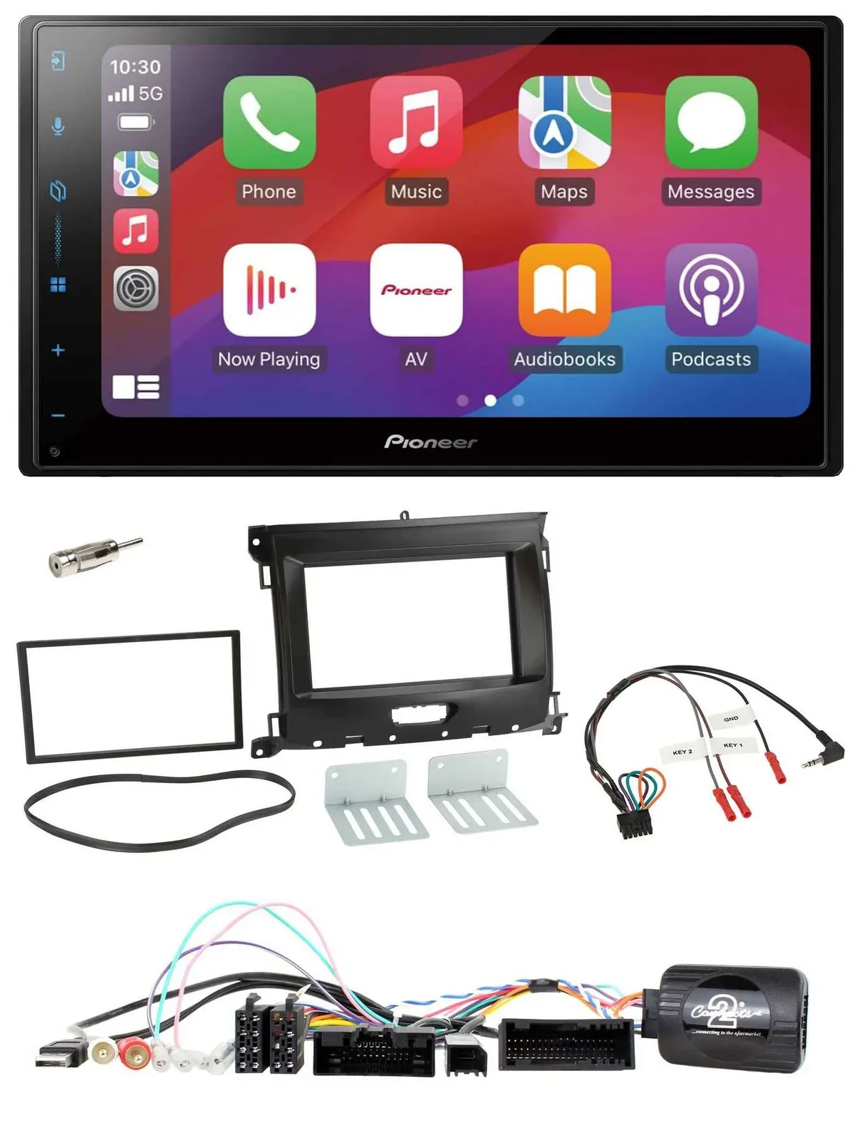 Автомагнитола для Ford Ranger XL Pioneer 2DIN, DAB, USB, Bluetooth, поддержка кнопок на руле