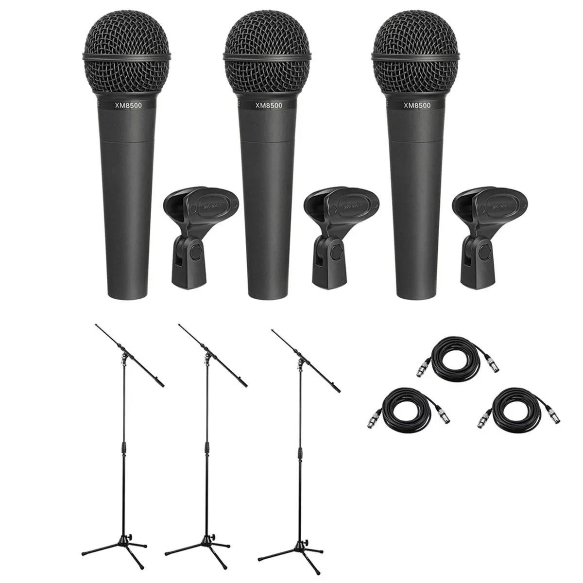 Behringer ULTRAVOICE XM8500 Dynamic Cardioid Vocal Microphone, Bundle with 25' X