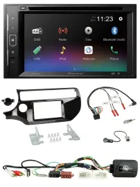 Pioneer Bluetooth Lenkrad USB 2DIN DAB DVD Autoradio für Kia Rio UB ab 2015 pian