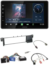 Kenwood Lenkrad Bluetooth USB DAB Autoradio für BMW 3er E46 01-07 schwarz