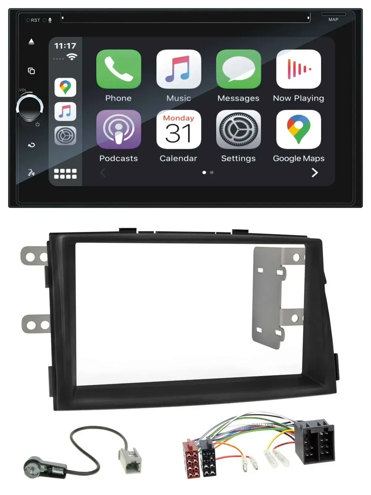 Blaupunkt 2DIN Bluetooth DAB USB DVD MP3 Autoradio für Kia Sorento II XM 2009-20