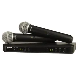 Shure BLX288/PG58 Dual Channel Handheld Wireless System, H9: 512.125-541.800MHz