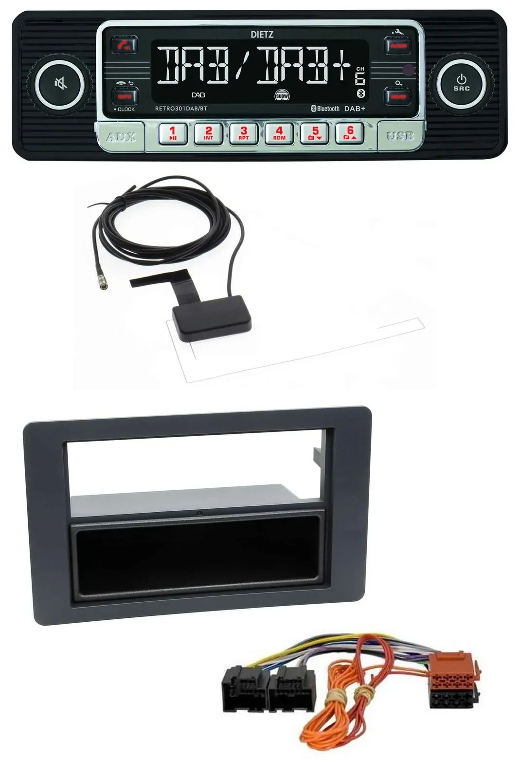 Dietz DAB Bluetooth USB MP3 Autoradio für Saab 9.5 (ab 2005)