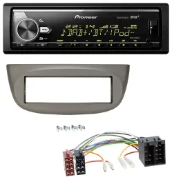 Pioneer Bluetooth USB DAB MP3 Autoradio für Renault Twingo 07-12 beige-grau