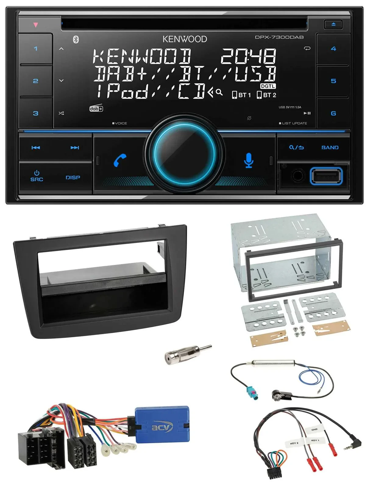 Автомагнитола Kenwood 2DIN CD DAB USB Bluetooth для Alfa Romeo Mito