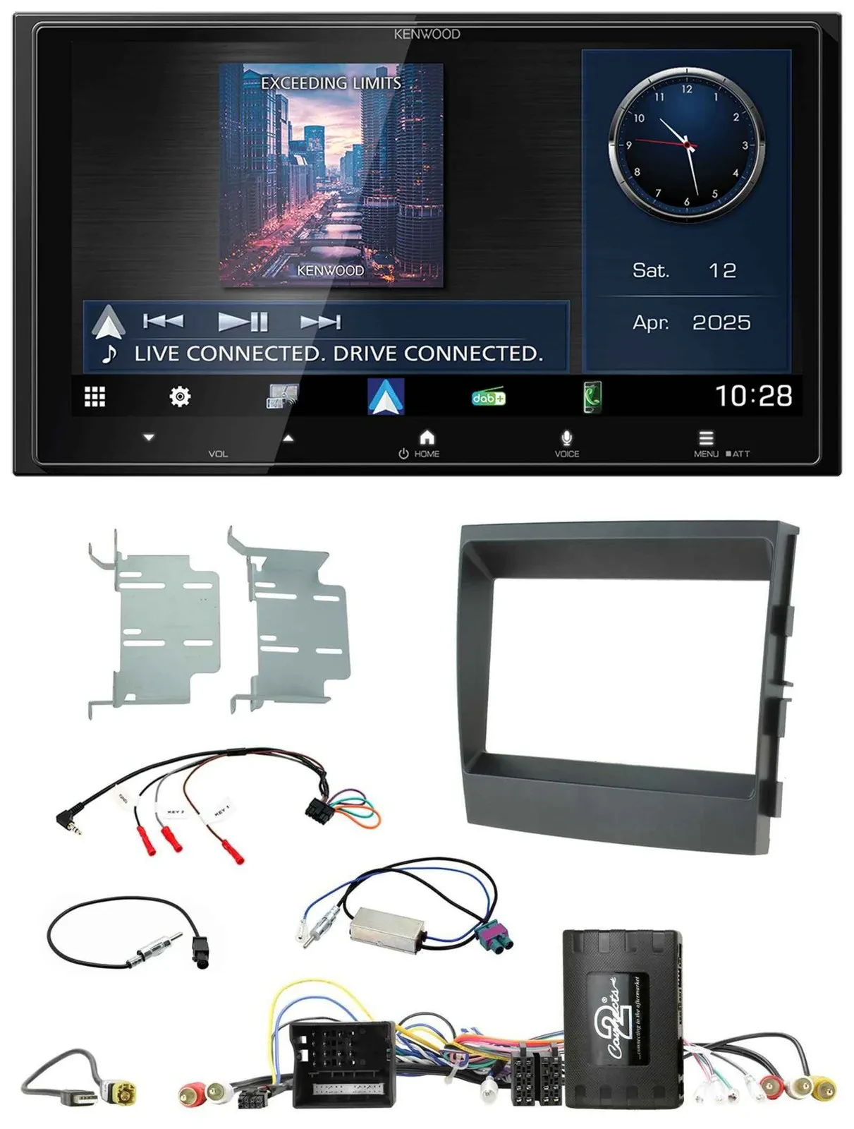 Kenwood Bluetooth 2DIN USB DAB Lenkrad Autoradio für Porsche Panamera 09-16 Info