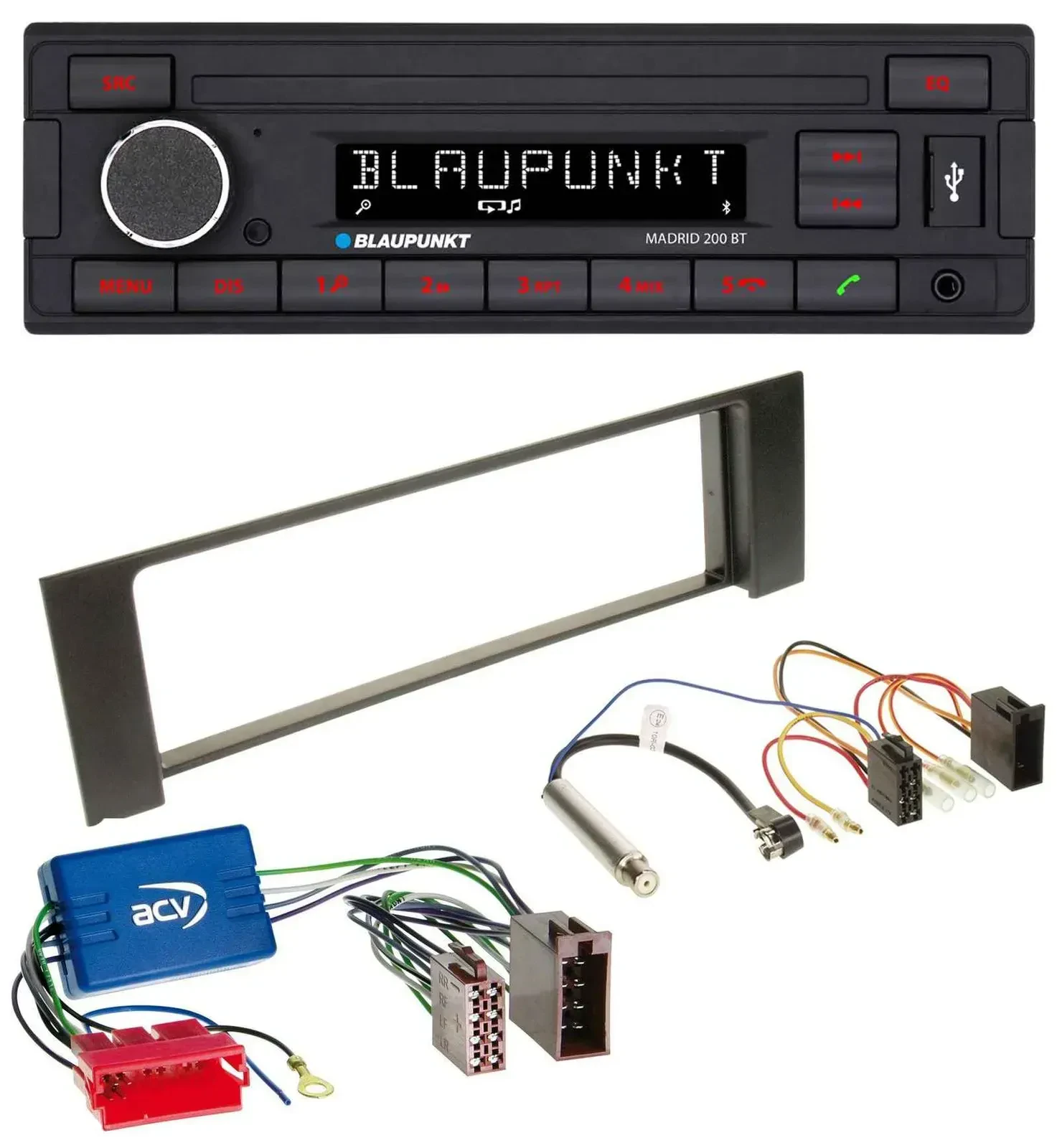 Blaupunkt USB AUX Bluetooth MP3 Autoradio für Audi A4 B6 00-04 Aktivsystem Mini-