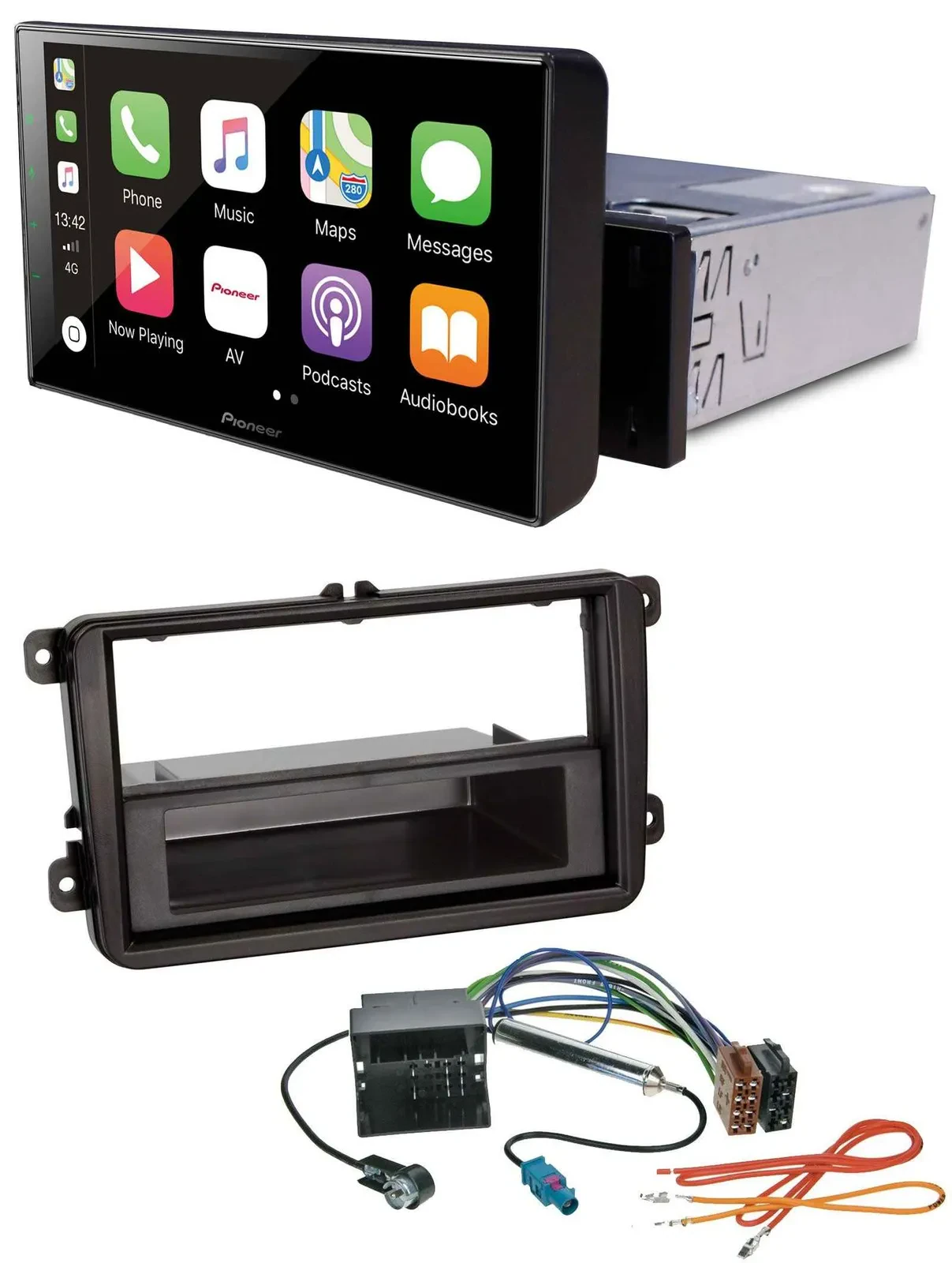 Pioneer Bluetooth MP3 DAB USB Autoradio für VW Passat 05-10 Polo 09-14 Scirocco