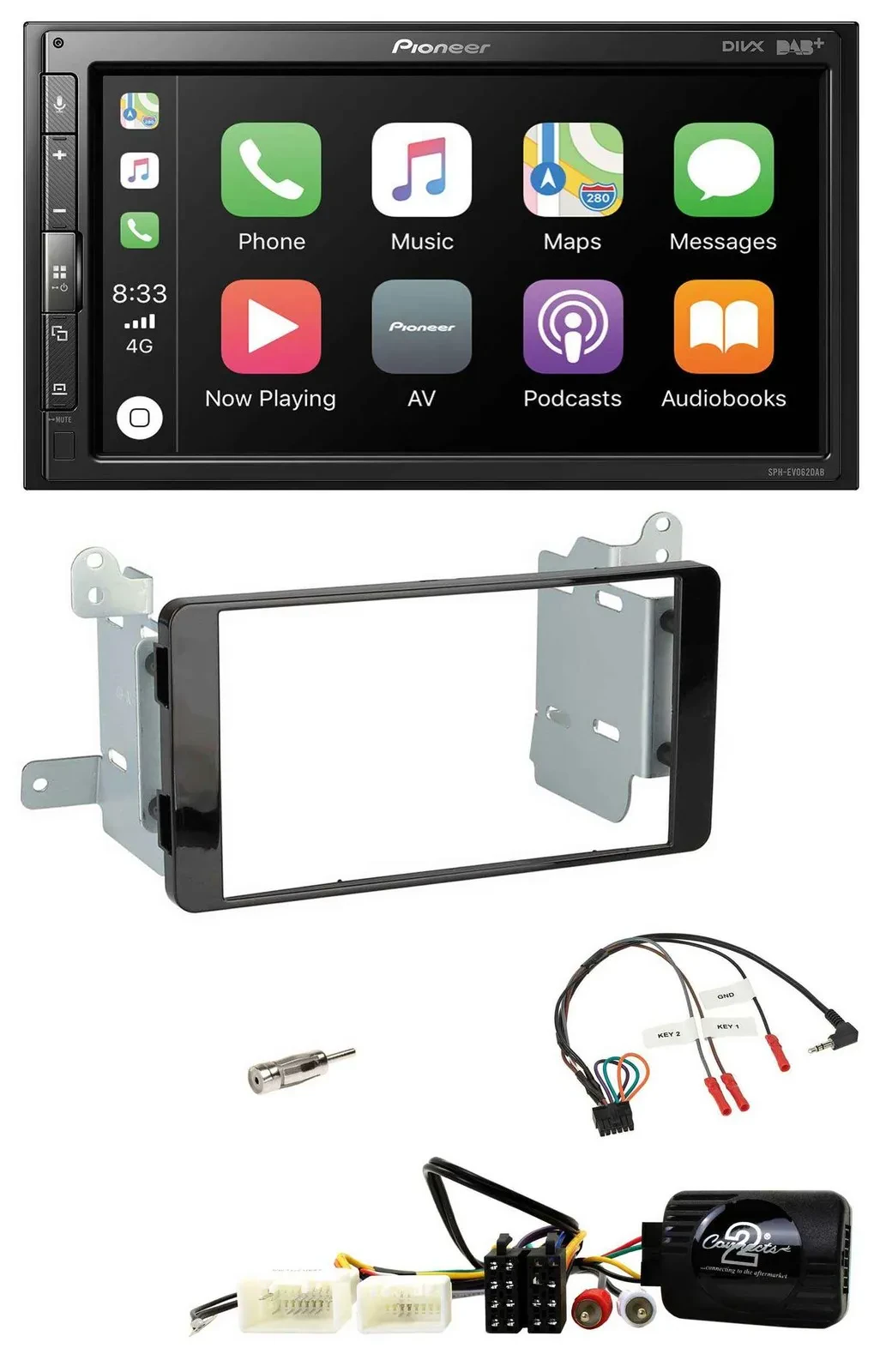 Автомагнитола для Mitsubishi L200 Pioneer 2DIN DAB Bluetooth USB с поддержкой кнопок на руле