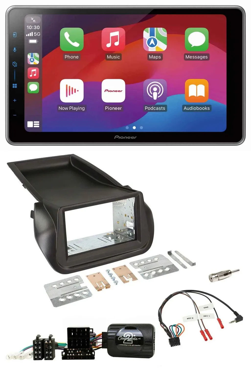 Pioneer Lenkrad USB DAB Bluetooth 2DIN Autoradio für Citroen Nemo Fiat Fiorino P