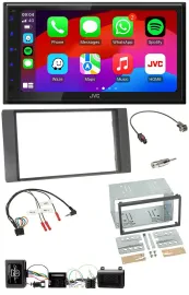 JVC Bluetooth USB Lenkrad 2DIN DAB Autoradio für Ford Kuga 08-12 anthrazit