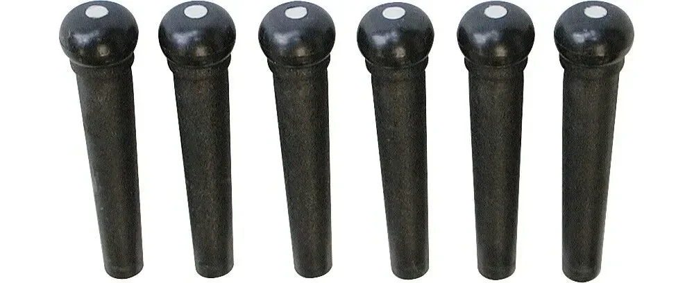 Фиксатор струн для акустической гитары Graph Tech Tusq Ivory Acoustic Guitar Bridge Pins Black White Dot