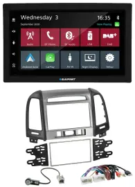 Blaupunkt 2DIN MP3 USB Bluetooth DAB Autoradio für Hyundai Santa Fe USB AUX 3 Sc