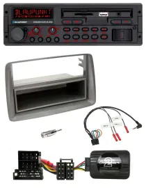 Blaupunkt SD Lenkrad USB Bluetooth DAB Autoradio für Alfa GT 147 Ablage silber