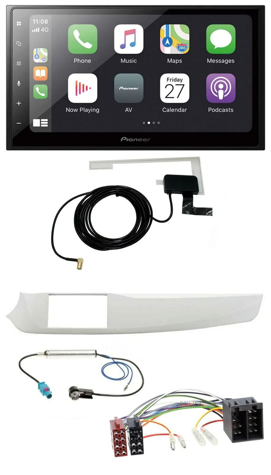 Pioneer USB MP3 2DIN Bluetooth DAB Autoradio für Alfa Romeo Giulietta 2010-2013