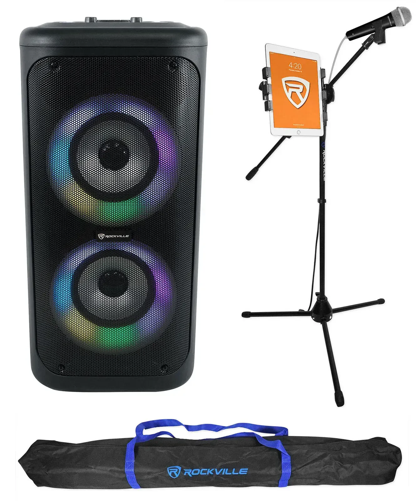Портативная акустическая система Rockville Go Party 6 Black с аксессуарами