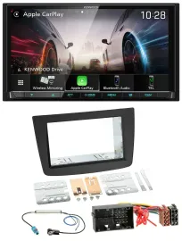 Автомагнитола Kenwood 2 DIN MP3 USB DAB Bluetooth для Alfa Romeo Mito 955 (с 2014), черный