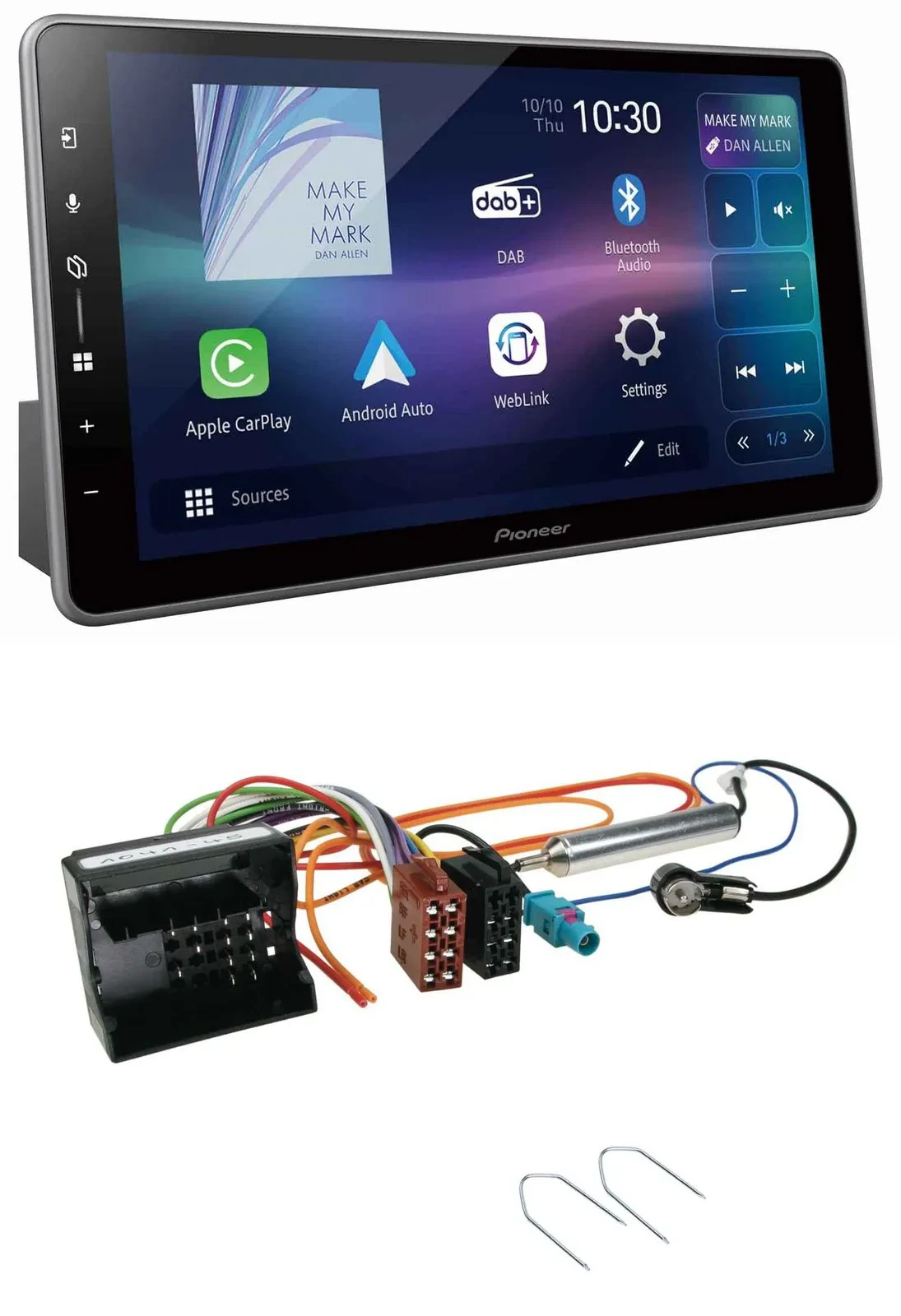 Pioneer Bluetooth USB DAB MP3 Autoradio für Peugeot Expert ab 2016 Traveller ab