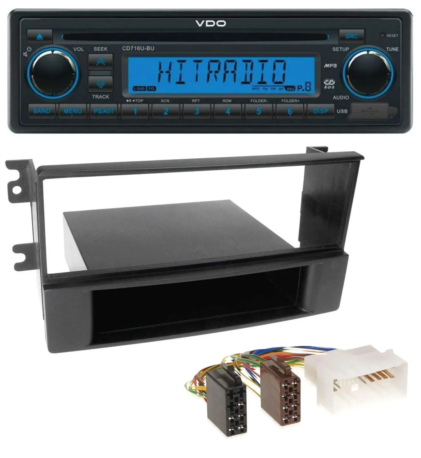 VDO AUX MP3 1DIN CD USB Autoradio für Kia Sorento (ab 2006)