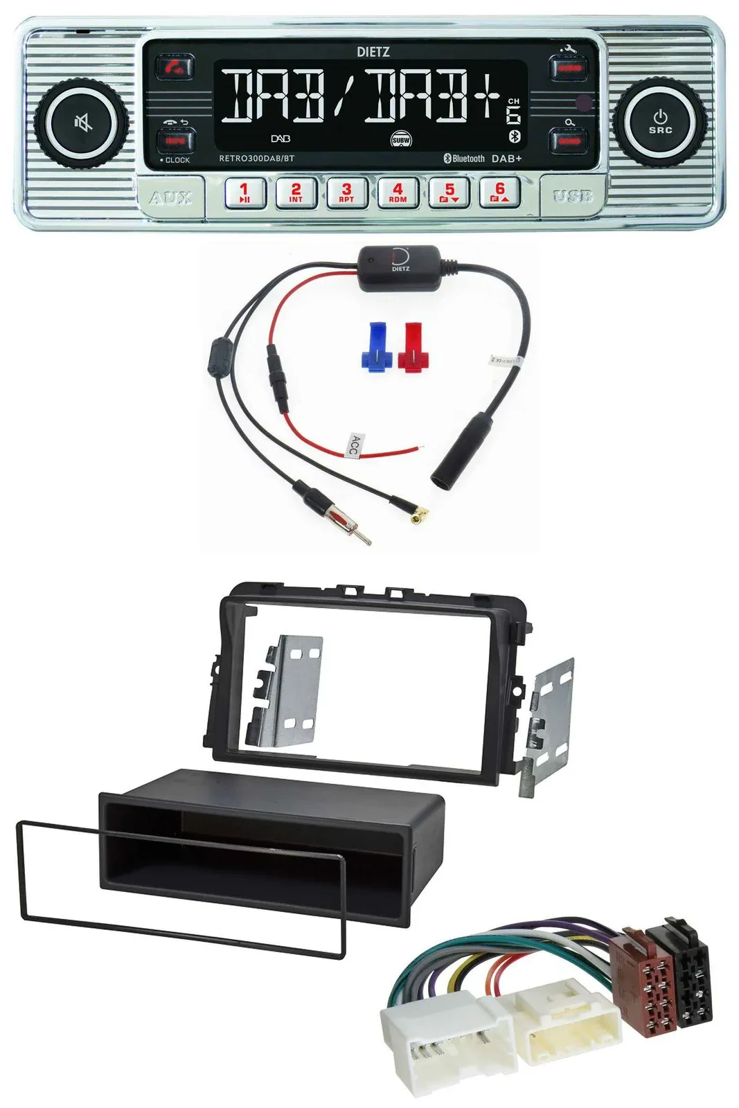 Dietz DAB USB MP3 Bluetooth Autoradio für Opel Vivaro Combi J7 Kasten F7 11-15