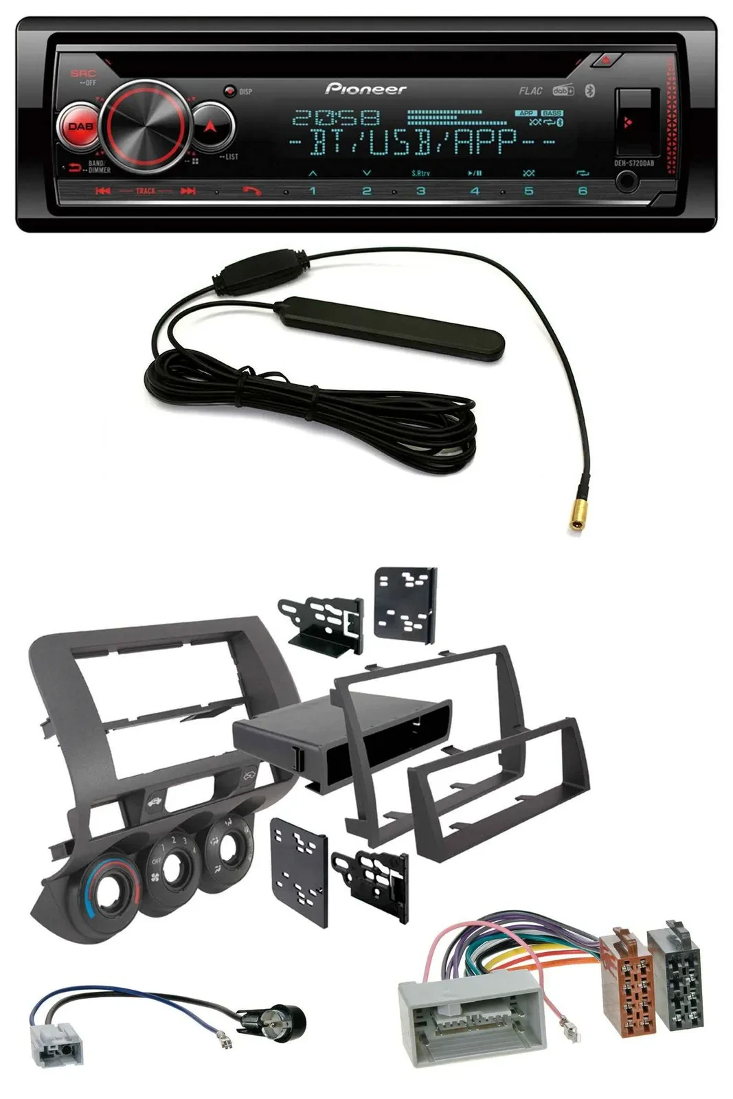 Автомагнитола для Honda Fit 2006–2007 (US-импорт) Pioneer USB, DAB, MP3, Bluetooth, CD