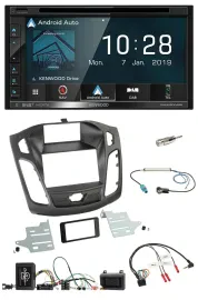 Kenwood DAB TMC USB 2DIN Lenkrad Bluetooth Navigation für Ford Focus 2011-2014