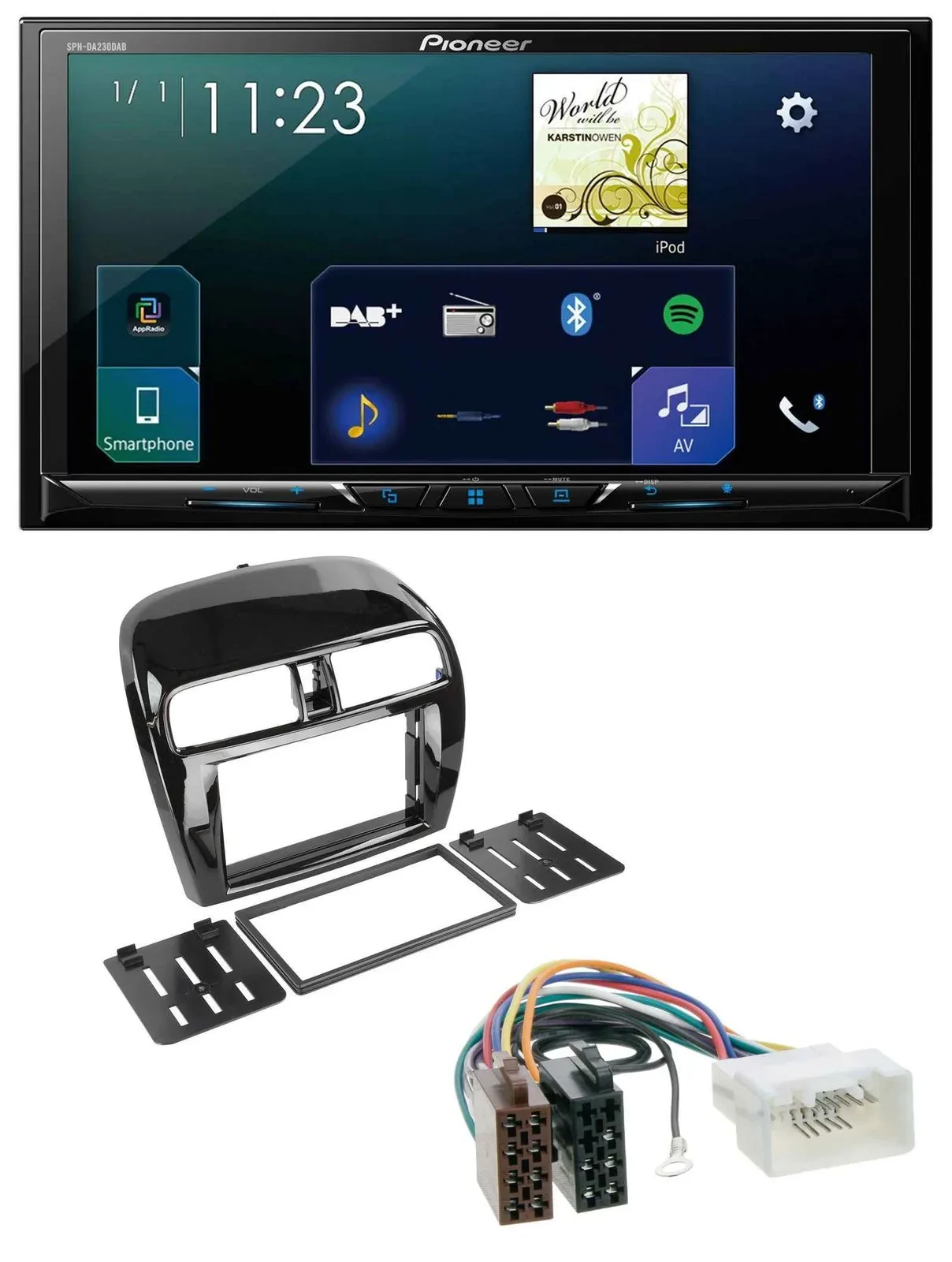 Pioneer MP3 Bluetooth USB 2DIN DAB Autoradio für Mitsubishi SpaceStar Mirage ab