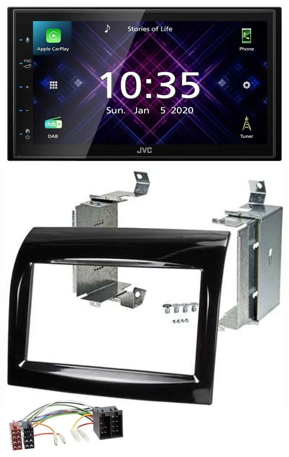 JVC DAB 2DIN MP3 Bluetooth USB Autoradio für Fiat Ducato 11-21 Peugeot Boxer Cit