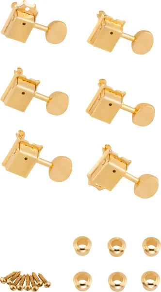 Fender Tuning Machine for Vintage-Style Strat/Tele Guitars, 6 Pack, Gold