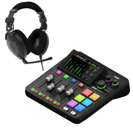 Rode RODECaster Duo Integrated Audio Production Studio with NTH-100M Headphones