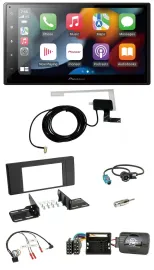 Pioneer Lenkrad USB Bluetooth DAB 2DIN Autoradio für BMW X5 E53 2000-2006
