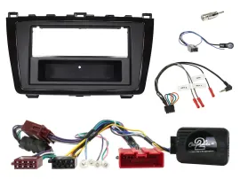 Einbauset Lenkradadapter DIN Autoradio für Mazda 6 2008-2010 Klavierlack aktiv