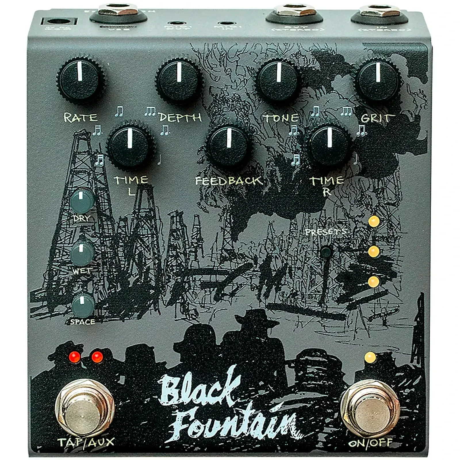 Педаль эффектов для электрогитары Old Blood Noise Endeavors Black Fountain Stereo Delay Slate