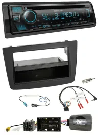 Kenwood Bluetooth USB CD Lenkrad DAB Autoradio für Alfa Mito 955 2014-2018 schwa