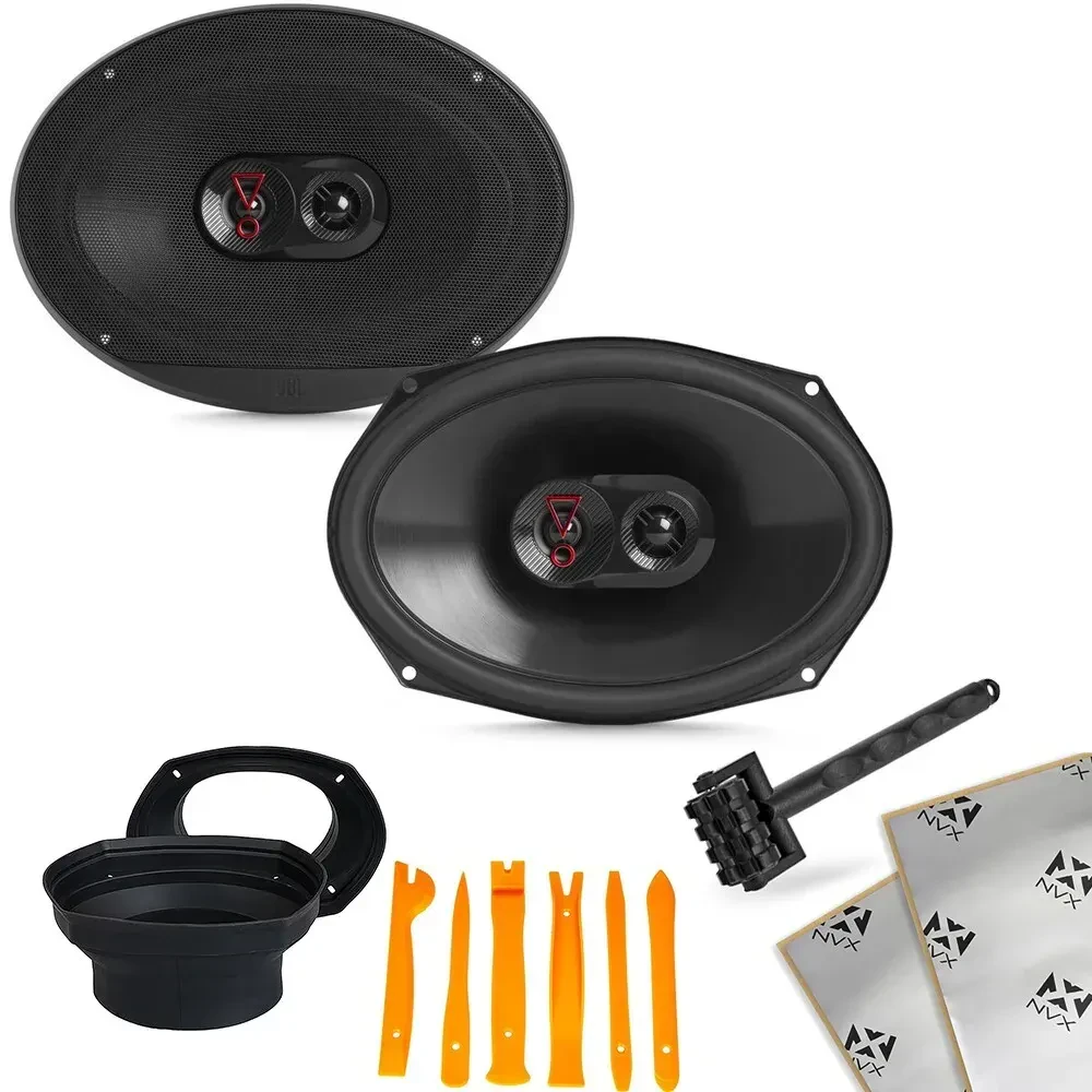 JBL Stage 3 9637 140W 6x9" 3-Way Coaxial Speakers w/ Accessories