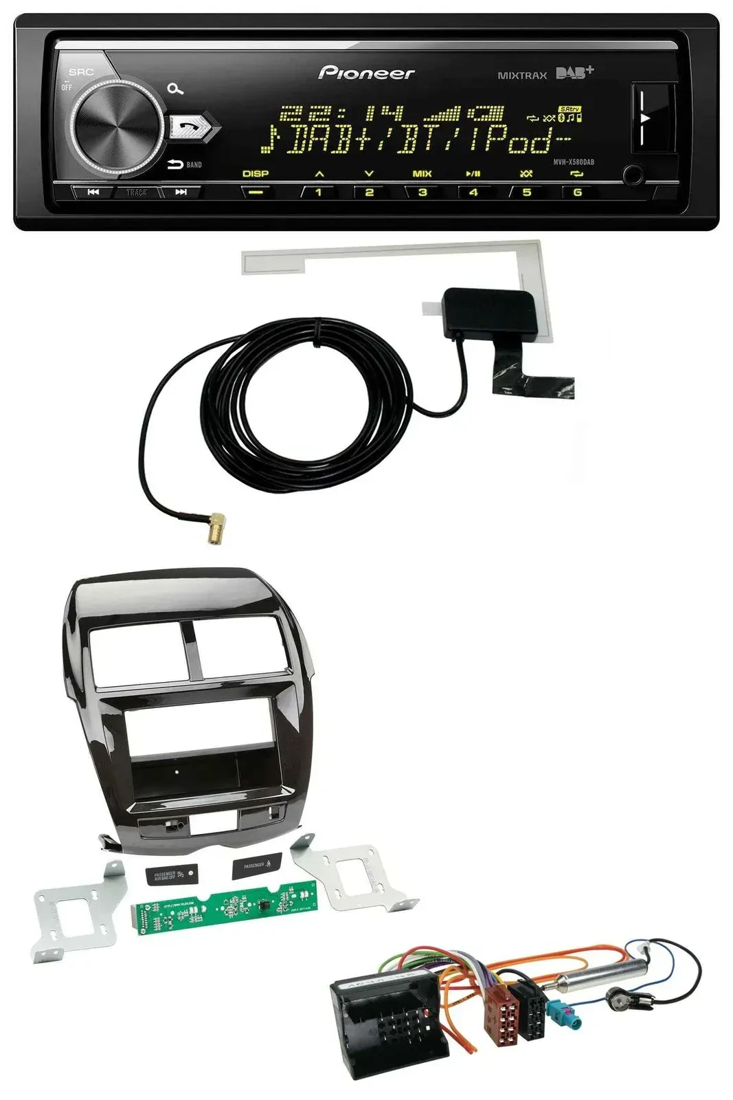 Автомагнитола для Citroen C4 Aircross / Mitsubishi ASX Pioneer Bluetooth, DAB, USB, MP3