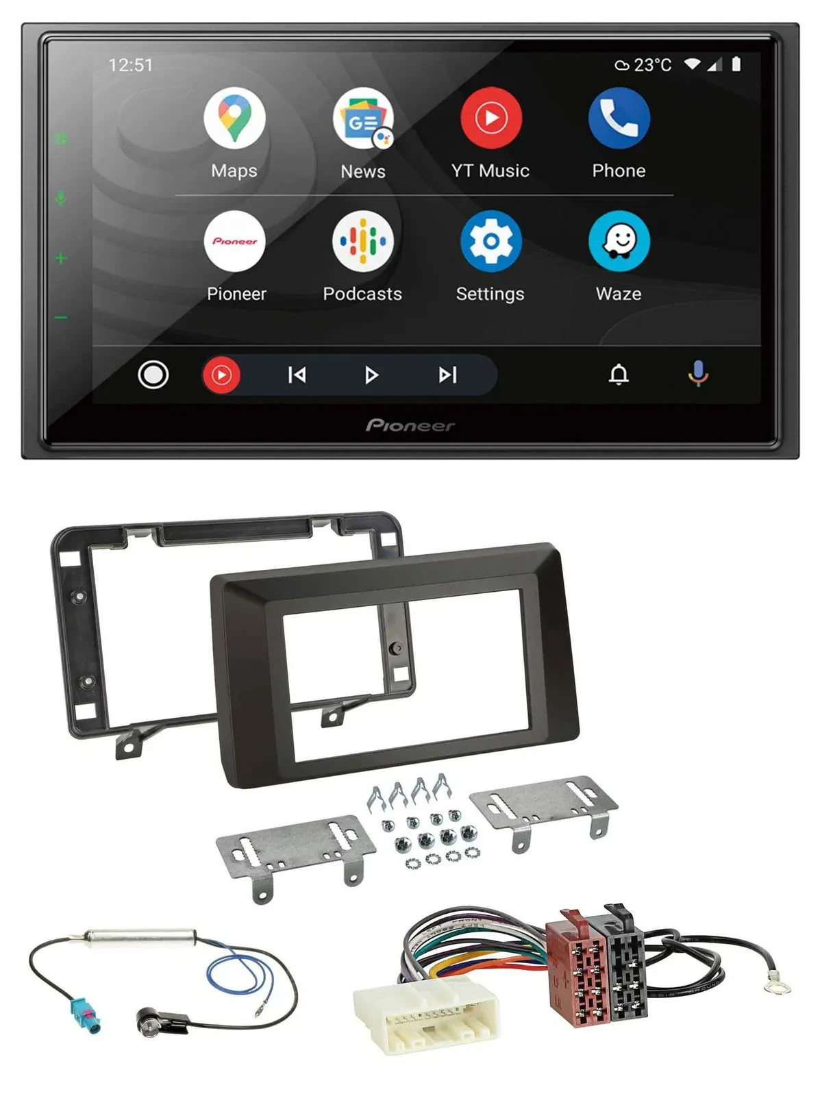 Pioneer USB 2DIN DAB MP3 Bluetooth Autoradio für Dacia Duster (ab 2021)