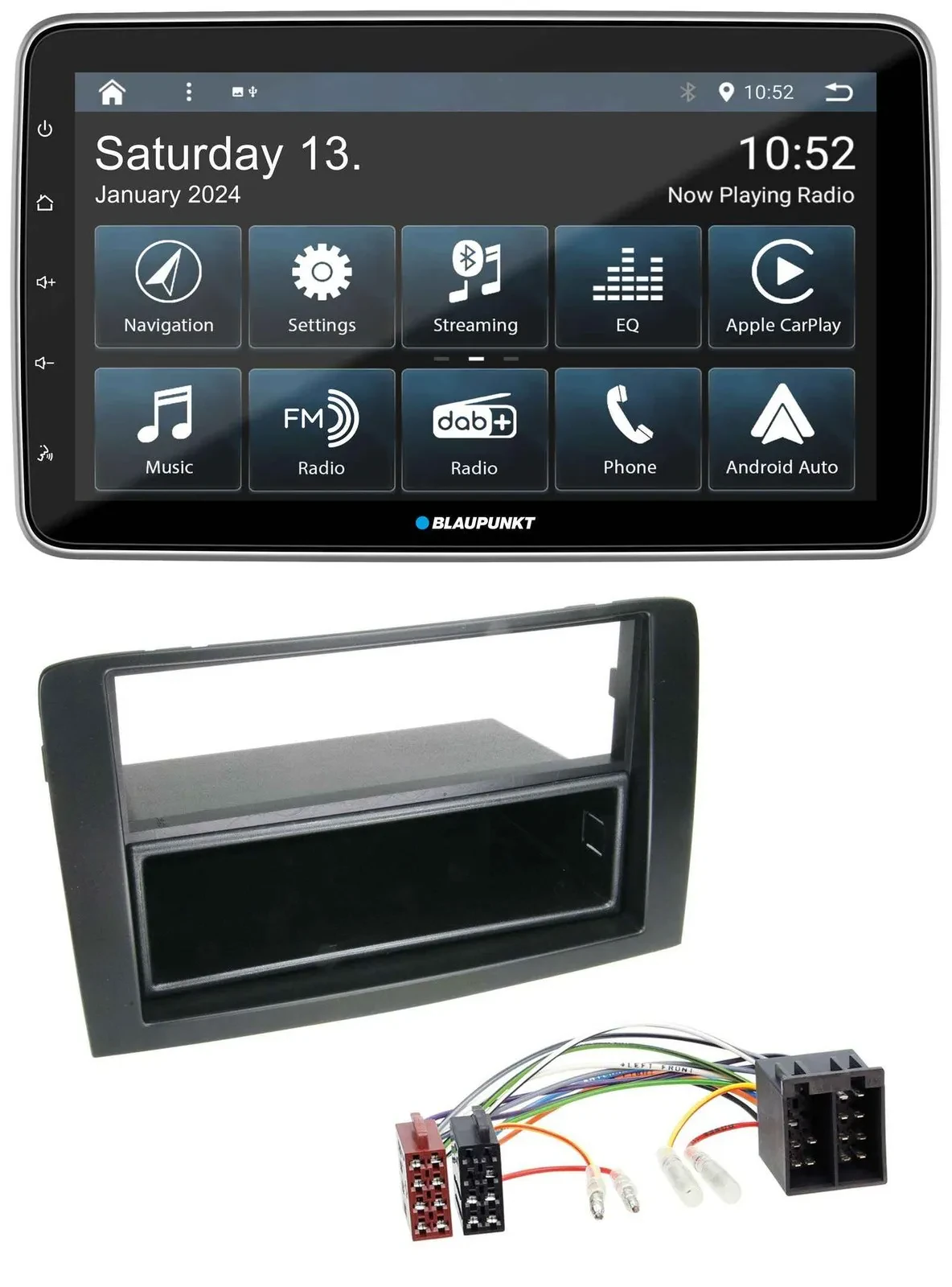 Blaupunkt USB DAB SD MP3 Bluetooth Autoradio für Fiat Idea (350 03-11) schwarz