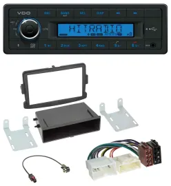 VDO AUX Bluetooth USB MP3 Autoradio für Dacia Logan Sandero Opel Vivaro