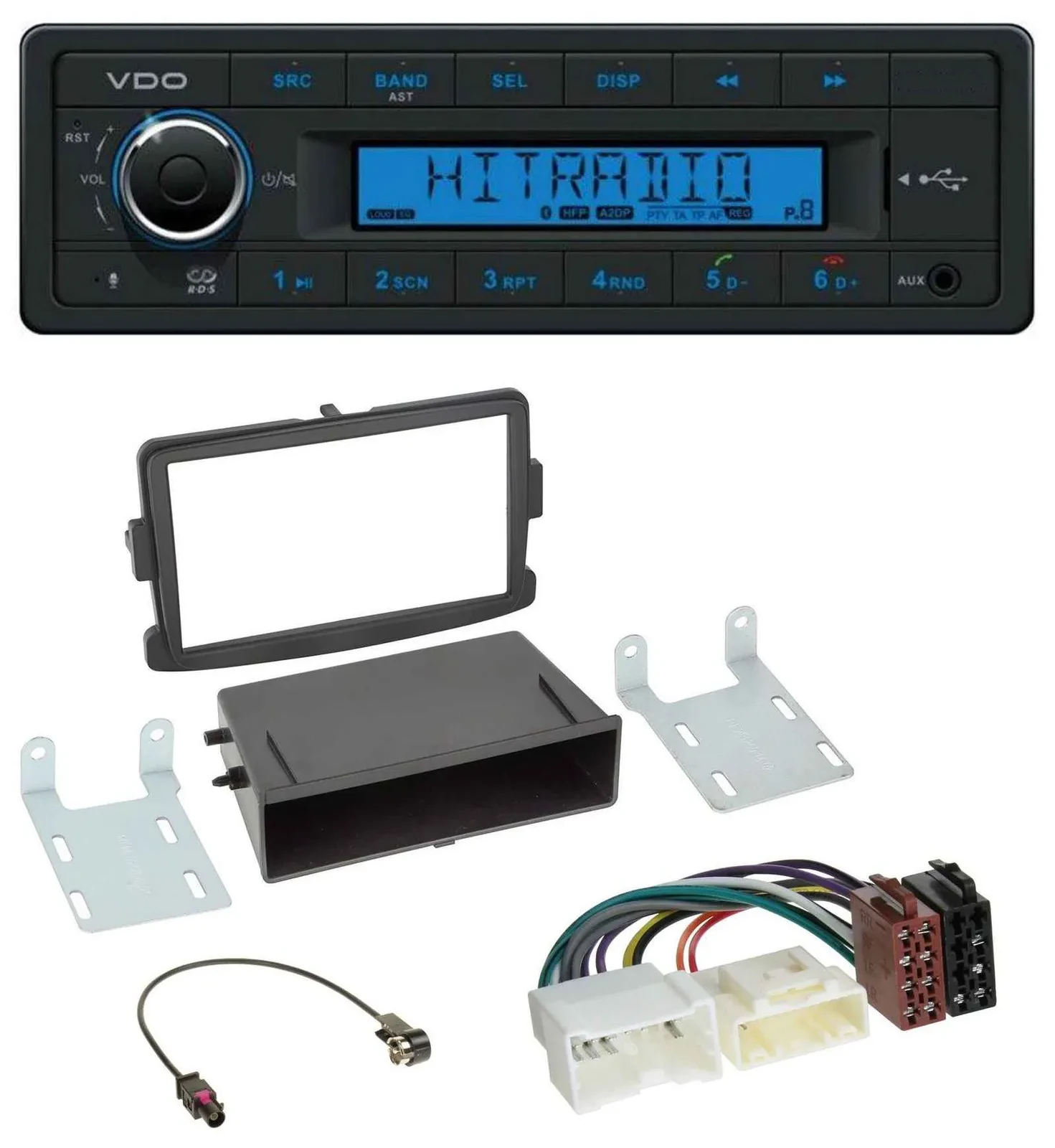 VDO AUX Bluetooth USB MP3 Autoradio für Dacia Logan Sandero Opel Vivaro
