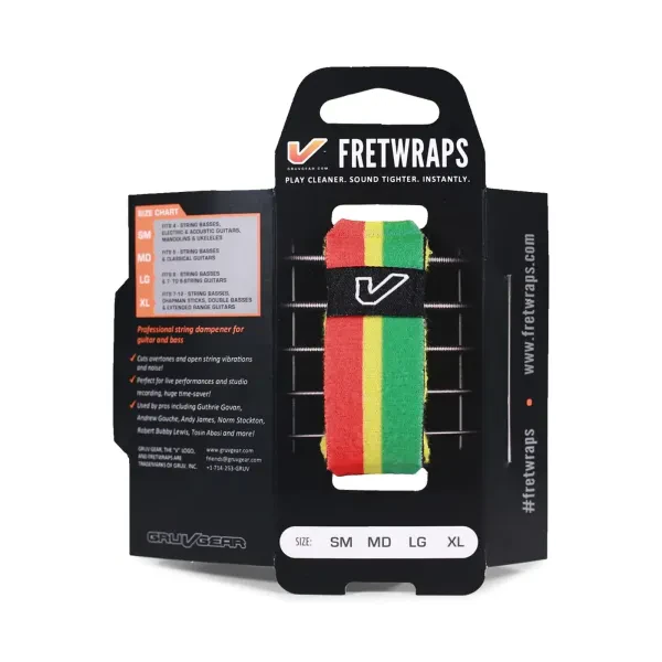 Gruv Gear FretWraps String Muter - World Flags Edition in Green/Yellow/Blue