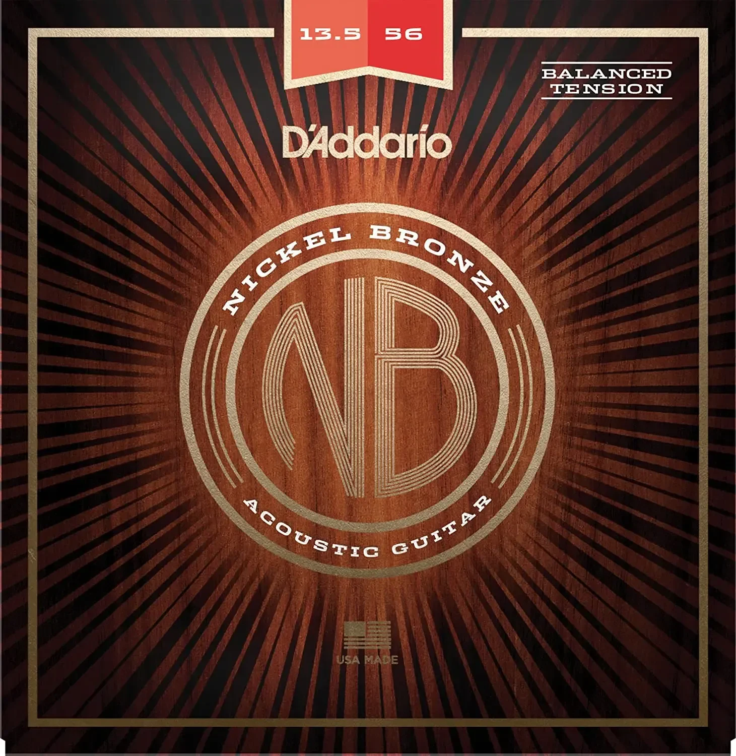 Комплект струн для акустической гитары D'Addario NB13556BT Nickel Bronze 13.5-56